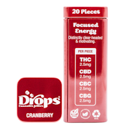 Drops Cranberry THC:CBD:CBC:CBG 20pk