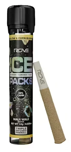 ROVE - Maui Waui - Infused Ice Packs (Rosin, Hash, and Diamonds) 1G Preroll Main Image