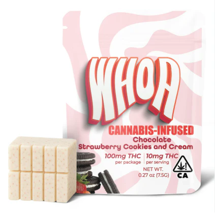 Whoa - Whoa - Edibles - Strawberry Cookies & Cream Chocolate - 100MG Main Image