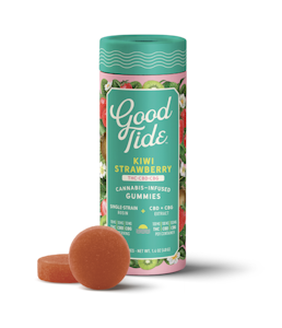 Good Tide - Kiwi Strawberry Live Rosin Gummies | CBD+CBG Enhanced | 10pack