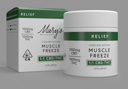 Muscle Freeze - Relief - 1:1 THC/CBD - Topical - 2000mg - 3oz