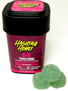 Hashtag Honey - Hashtag Honey - Cotton Candy - 1:1 THC:CBD - 50mg