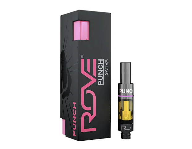 ROVE - Punch -Sativa- 85.1% THC | 0.5g (Vape Cart) | Rove    -J10 Front
