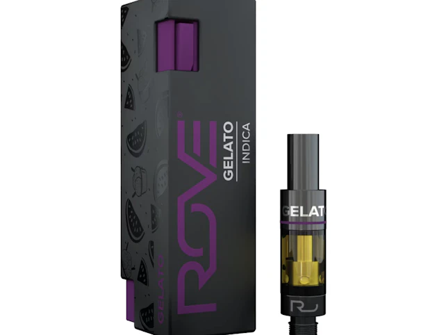 ROVE -  Half Gelato -Indica- 86.8% THC | 0.5g (Vape Cart) | Rove -  F10 Front Middle