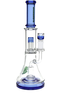 SeshGear - SeshGear Double Showerhead Perc Glass Water Pipe | 13" | 14mm F