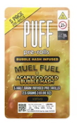 Puff- Mule Fuel x Acapulco Gold- .5g/5pk Bubble Hash Infused Prerolls