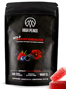 High Peaks - Wild Berry Hibiscus - 20pk 100MG Rosin Infused Gummies