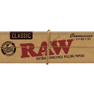 RAW - RAW Connoisseur Classic Rolling Papers & Tips | 1 1/4