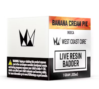 West Coast Cure - West Coast Cure Bananas Cream Pie Live Resin Badder