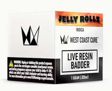 West Coast Cure - West Coast Cure Jelly Rollz 1g Live Resin Badder