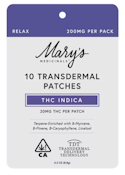 MARY'S MEDICINALS - Topical - THC Indica - Transdermal Patch - 10PK - 20MG