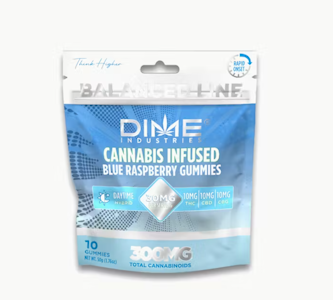 Dime Industries - Dime Industries Balanced Line Blue Raspberry "Afternoon" CBG Gummies
