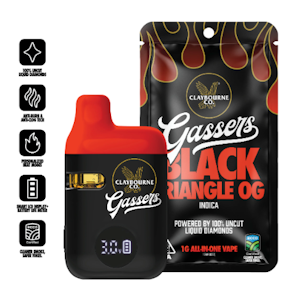 CLAYBOURNE CO. - [Claybourne Co.] Gassers Vape AIO - 1g - Black Triangle OG (I)