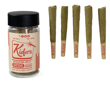 BISON BOTANICS - Watermelon Kush Mints infused pre-rolls | .7g, 5pack
