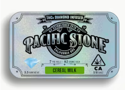 PACIFIC STONE - [Pacific Stone] Diamond Infused Preroll 7 Pack - 3.5g - Cereal Milk (H)