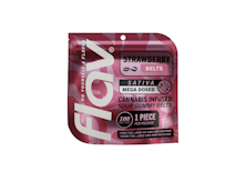 Strawberry Belts -Hybrid- 100mg THC 10 pk | Live Resin Gummy (Edible) | Flav -DD3