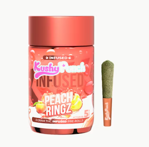 Kushy Punch - Kushy Punch 0.5g Infused Pre-Rolls Hybrid Peach Ringz 5pck
