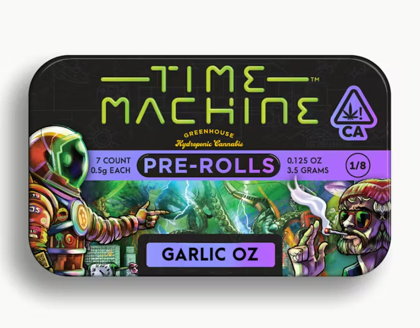 Time Machine - TIME MACHINE - Prerolls - Garlic Oz - Indica - 7PK - 3.5G Main Image