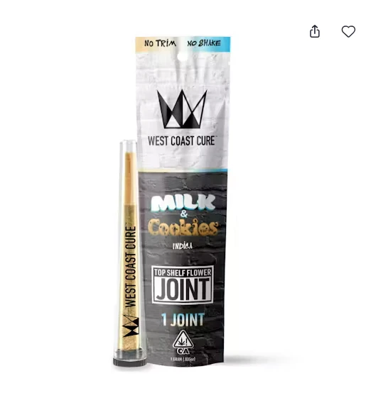 West Coast Cure - West Coast Cure - Preroll - Milk & Cookies - 1G Main Image