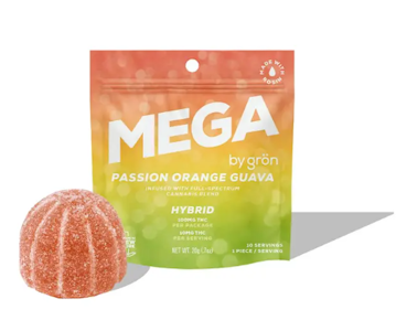Grön - Grön - Mega - Passion Orange Guava - 100mg - Edible