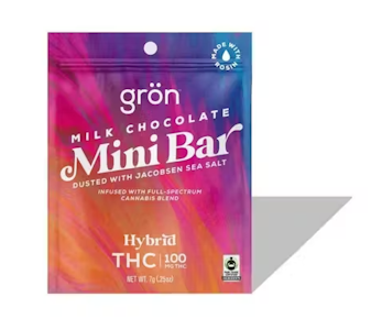 Grön - Grön - Milk Chocolate Mini Bar - 100mg - Edible