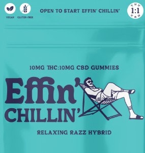 Effin' - Edibles | Effin' Chillin | Relaxing Razz 1:1 THC:CBD | 100mg