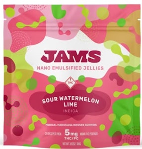 Jams - Edibles | Jams | Fast Acting | Sour Watermelon Lime | 20 Pack