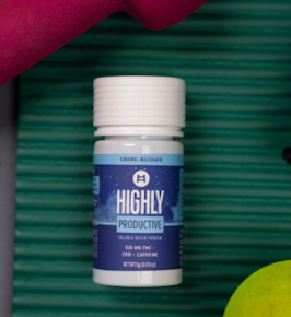 Highly Productive | Caramel Macchiato | Soluble Rosin Powder | 100mg THC:CBD:Caffeine 1:1:1