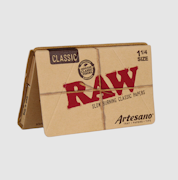 Raw - King Size Classic Artesano Rolling Papers w/ Tips