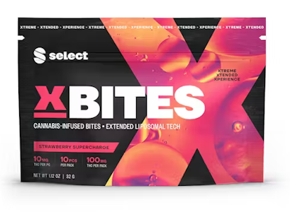 Select - Select - Strawberry Supercharge X Bites - 100mg - Edible