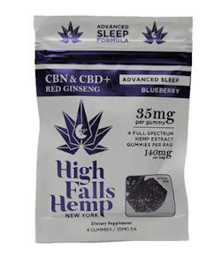 HIGH FALLS CANNA - High Falls Canna - CBD - Advanced Sleep - Blueberry - 1:1 CBD:CBN - 140mg - Edible