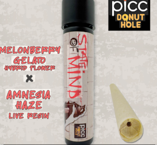 PICC - Picc | State of Mind | Infused Pre-Roll - Melonberry Gelato x Amnesia Haze | 1g