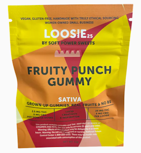 SOFT POWER SWEETS - Soft Power Sweets - "Loosie" Fruity Punch Gummy - 5:1 - THC:CBG - 25mg - Edible