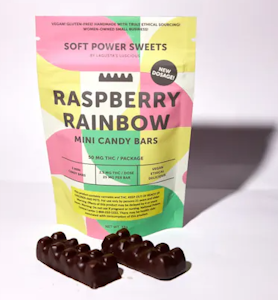 SOFT POWER SWEETS - Soft Power Sweets - Raspberry Almond Rainbow Chocolate - 50mg - Edible - 2pk