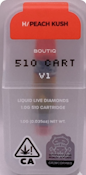 Boutiq - Liquid Live Diamonds - Peach Kush - Vape Cart -1g
