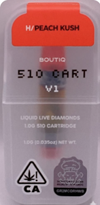 BOUTIQ - Boutiq - Liquid Live Diamonds - Peach Kush - Vape Cart -1g