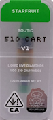 Boutiq - Liquid Live Diamonds - Starfruit - Vape Cart -1g