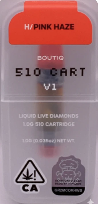 Boutiq - Boutiq - Liquid Live Diamonds - Pink Haze - Vape Cart -1g Main Image