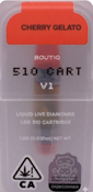 Boutiq - Liquid Live Diamonds - Cherry Gelato - Vape Cart - 1g
