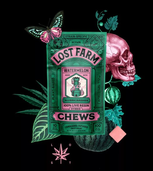 Lost Farm - Lost Farm | Live Resin Fruit Chews (10ct) | Watermelon | 100mg Main Image