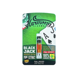 Harmony Farms - Harmony Farms | Black Jack | Raw Series Cartridge | DOH | 1g