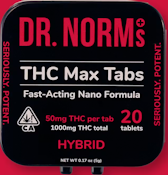 [Dr. Norms] THC MAX Tablets - 1000mg - 20ct (H)