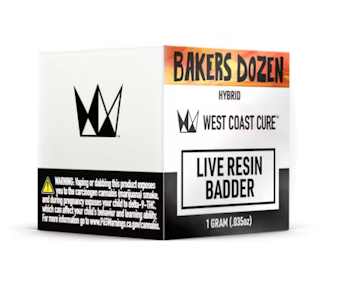 West Coast Cure - Bakers Dozen | 1g | Live Resin Badder | West Coast Cure