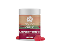 SoundView Raspberry Lime 5:1 CBD Gummies 00202