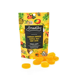 Smokiez | Sweet Tropical Fruit Chews | 10pk/100mg 1:1 CBD:THC