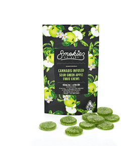 Smokiez | Sour Green Apple Fruit Chews | 10pk/100mg 1:1 THC:CBG