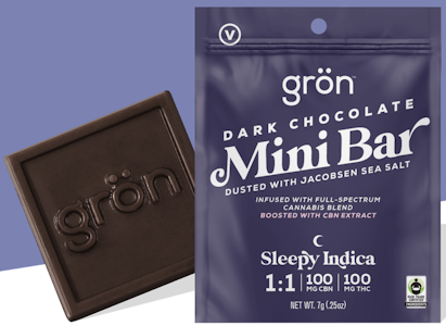 Gron -  Mini Bar - Dark Chocolate Indica | Chocolate | 100mg | Gron