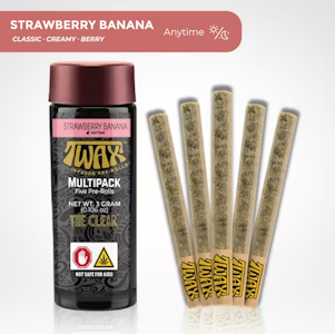 TWAX by The Clear - Strawberry Banana 5pk/3g Infused Prerolls