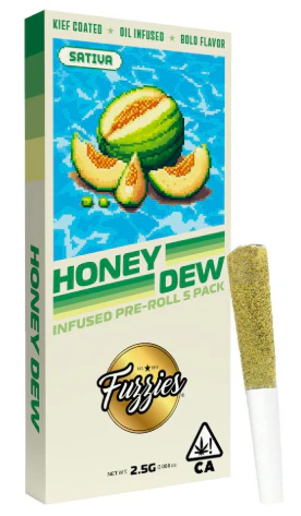 Fuzzies - Fuzzies - Honeydew - Infused Prerolls - 5pk - 2.5g Main Image