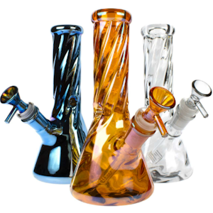Glass - Twisted Beaker Bong